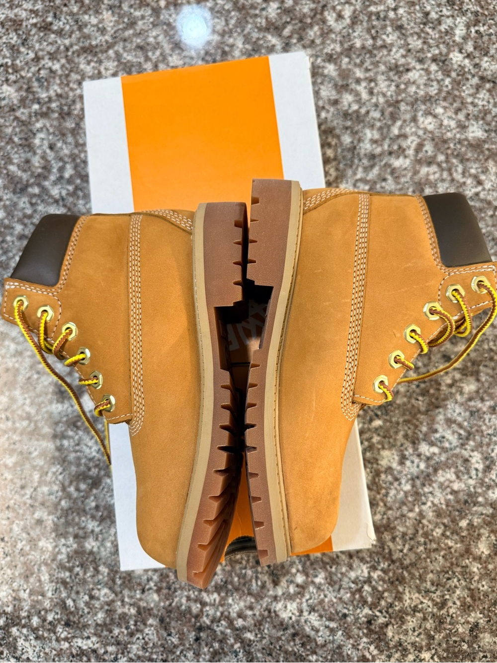 Timberland Kids Premium 6 IN Lace Waterproof Wheat Boots - Picture 2 of 10